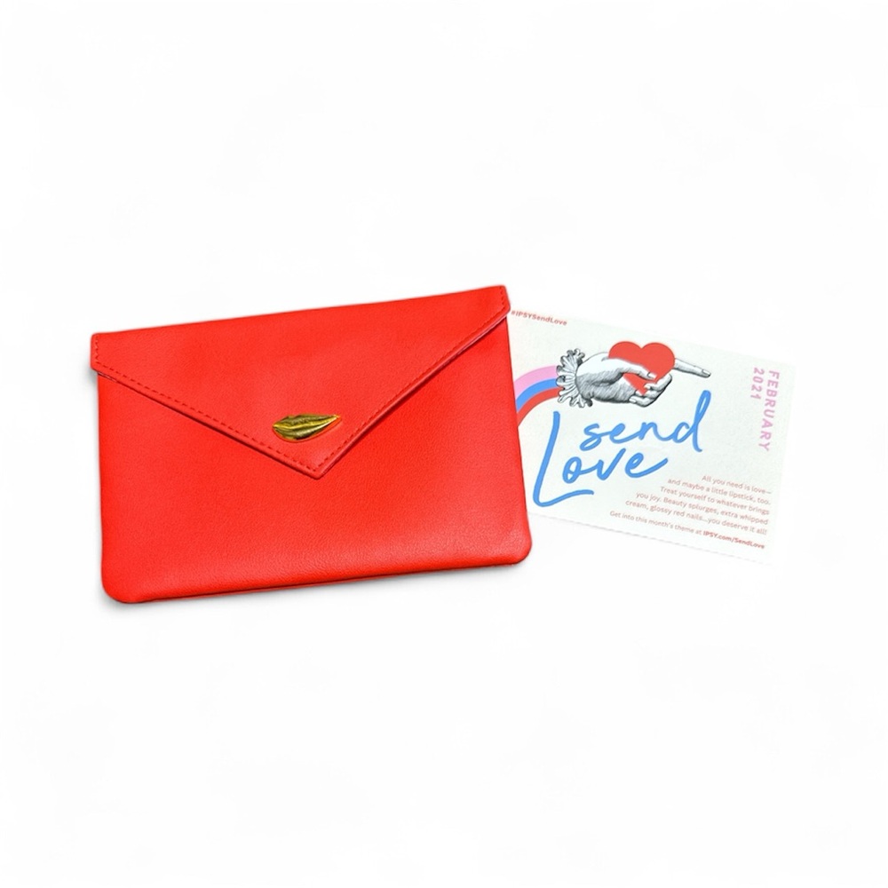 ipsy Vibrant Red Envelope Clutch